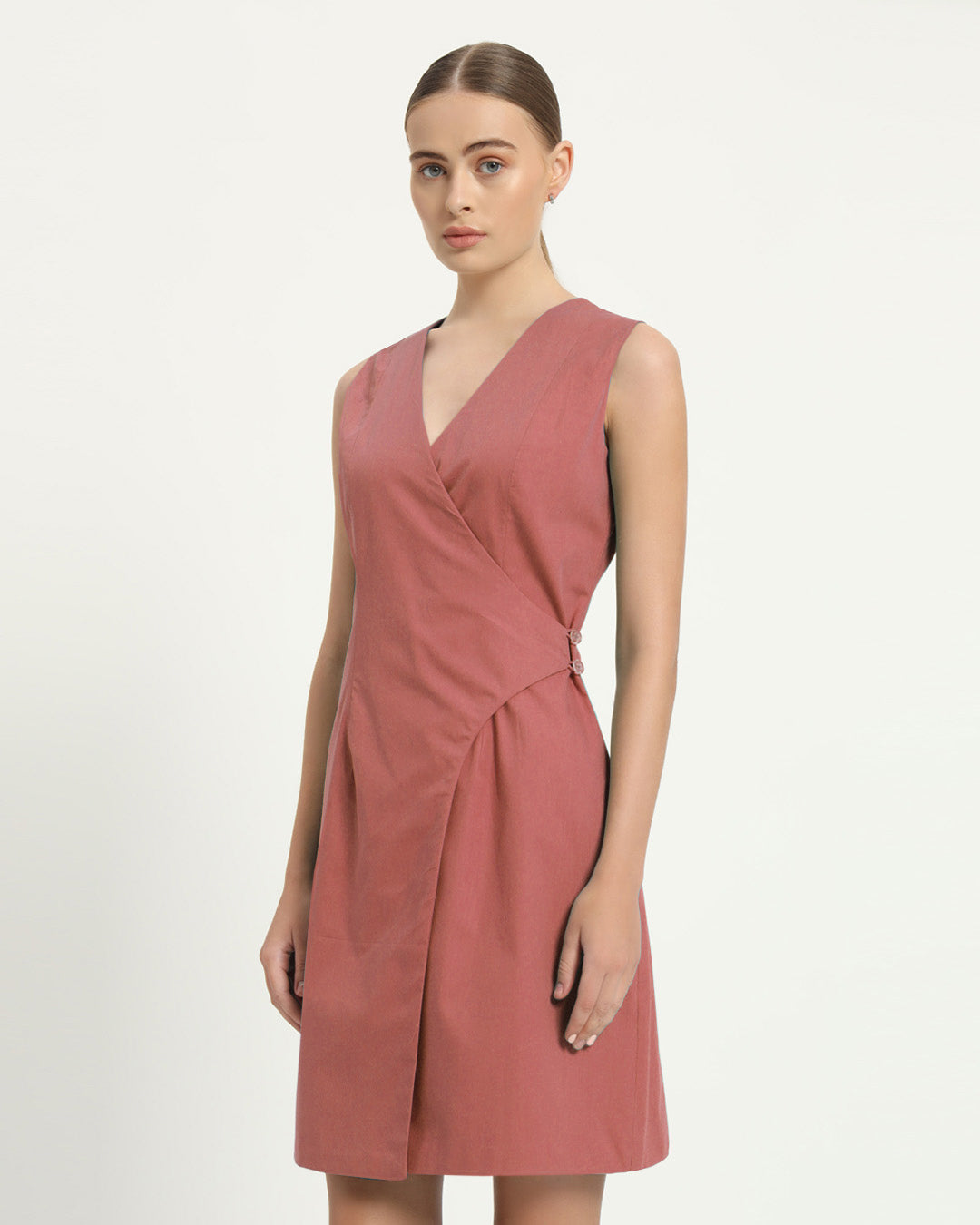 The Augsberg Ivory Pink Cotton Dress