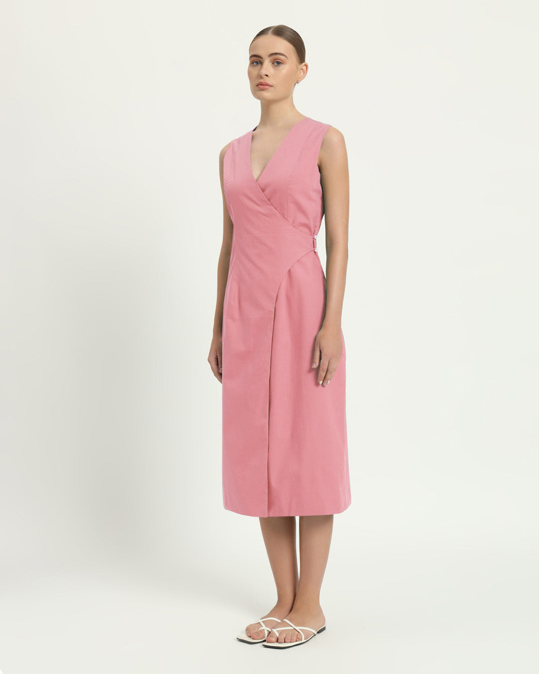 The Aurich Fondant Pink Cotton Dress