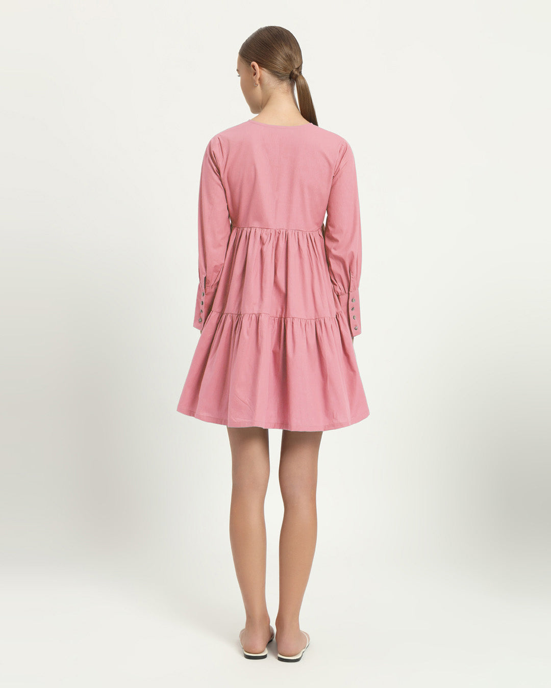 The Brandis Fondant Pink Cotton Dress