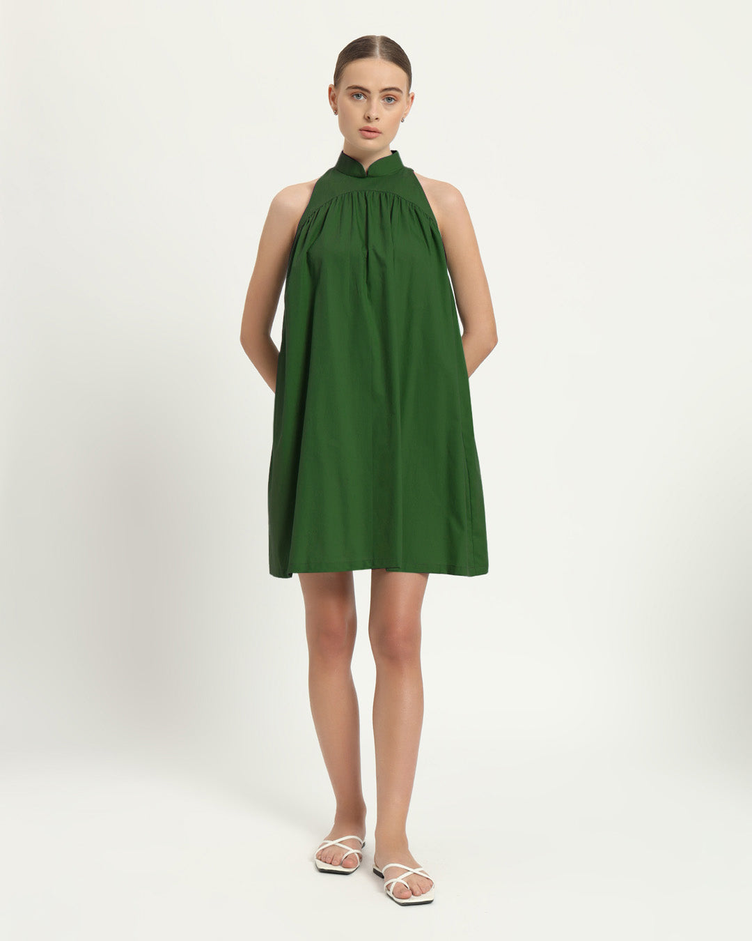 The Eruft Emerald Cotton Dress