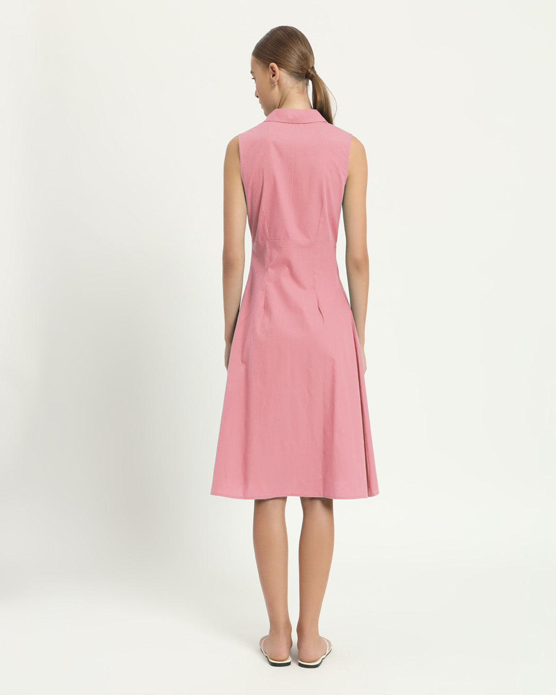 The Germering Fondant Pink Cotton Dress