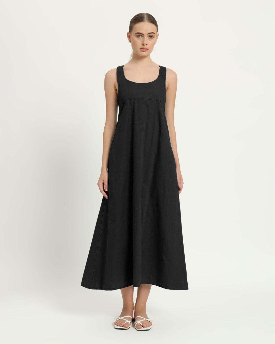 The Magdala Noir Cotton Dress