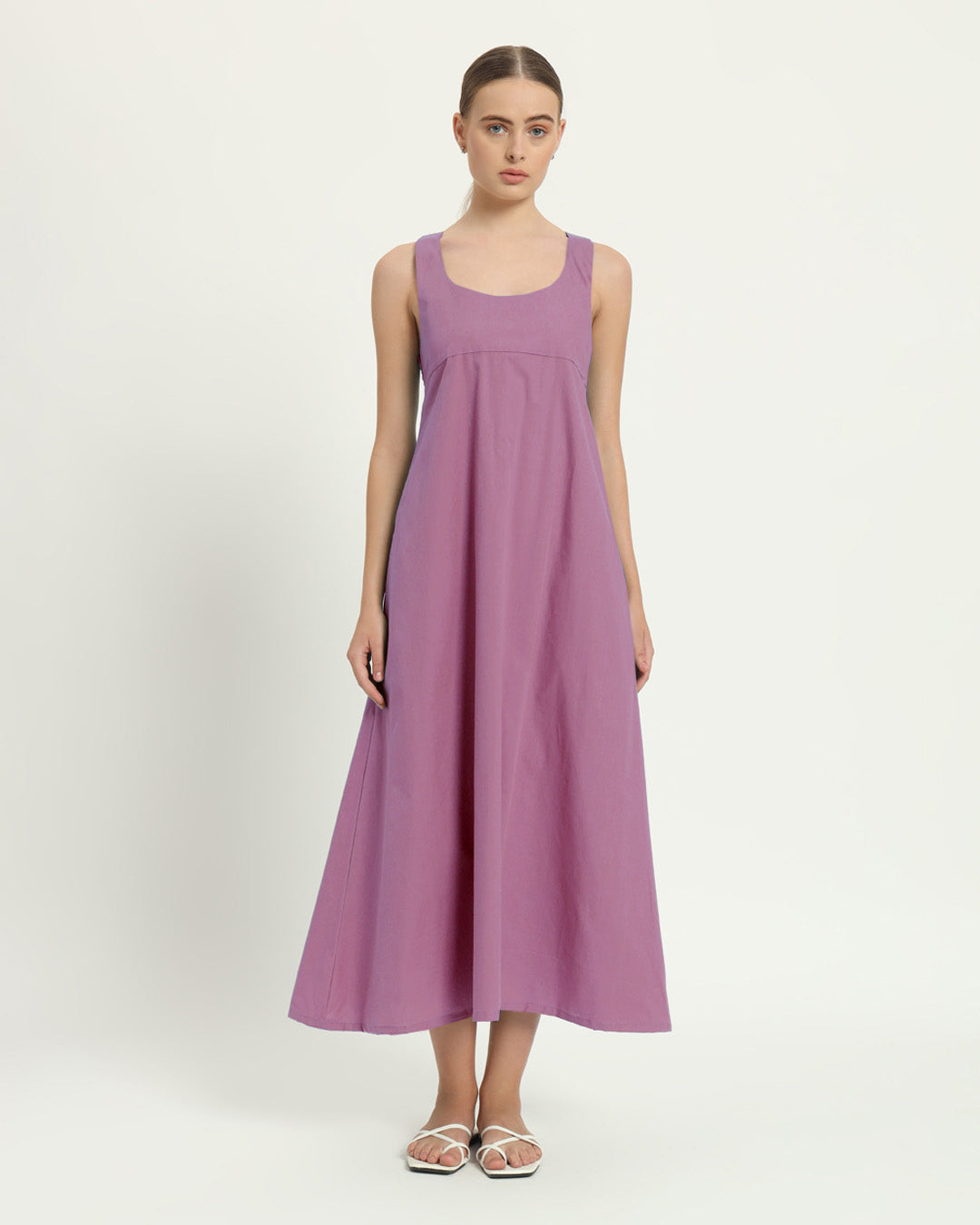 The Magdala Purple Swirl Cotton Dress