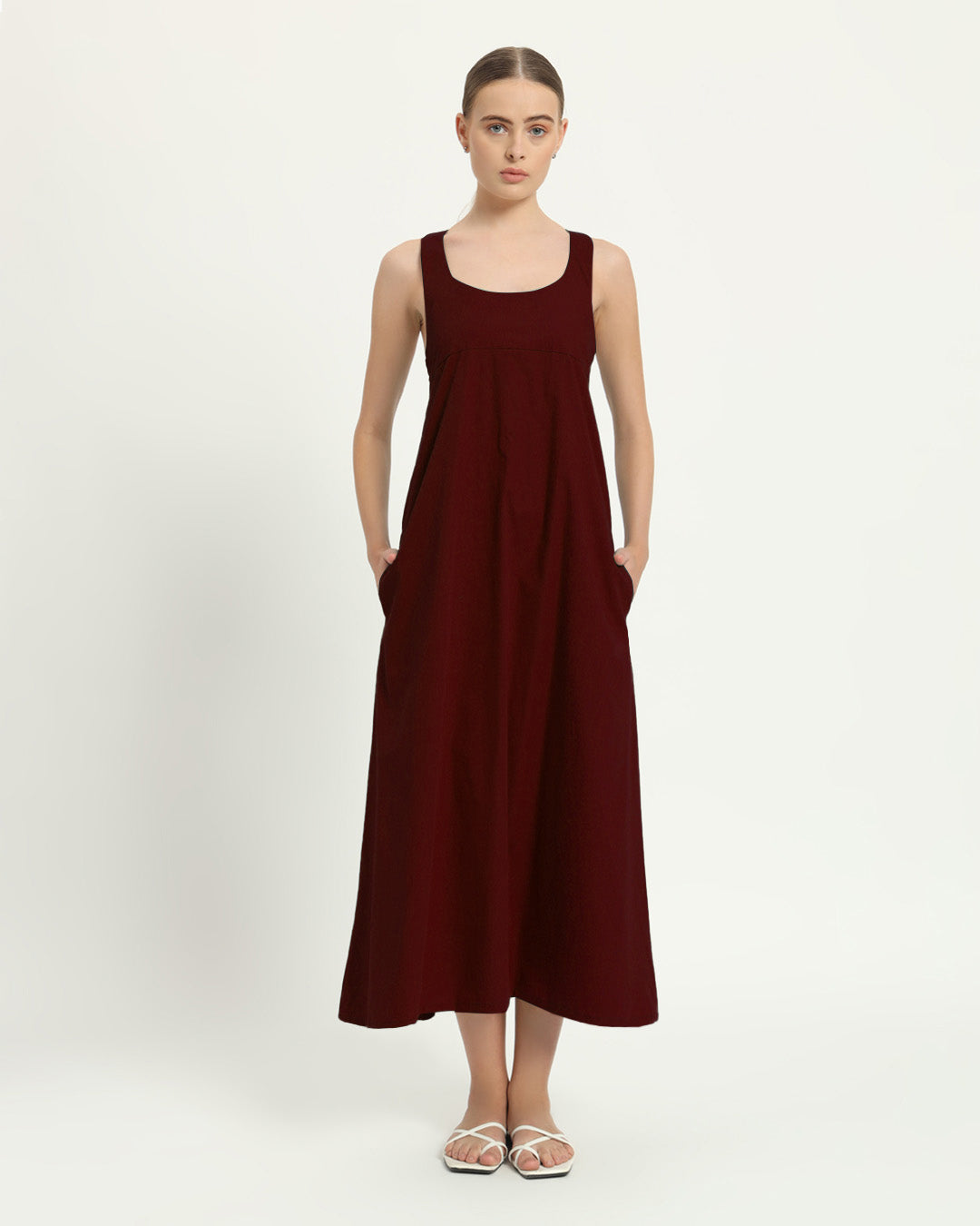 The Magdala Rouge Cotton Dress