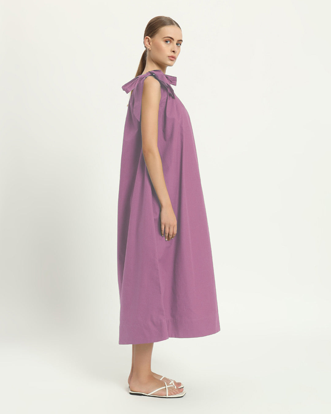 The Strehla Purple Swirl Cotton Dress