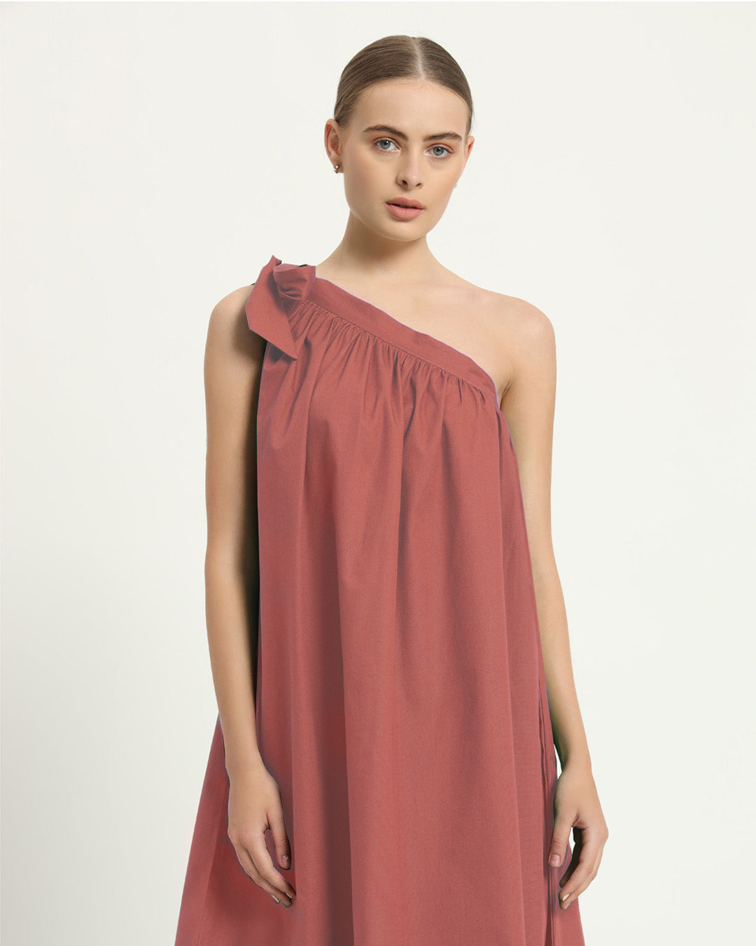 The Strehla Ivory Pink Cotton Dress