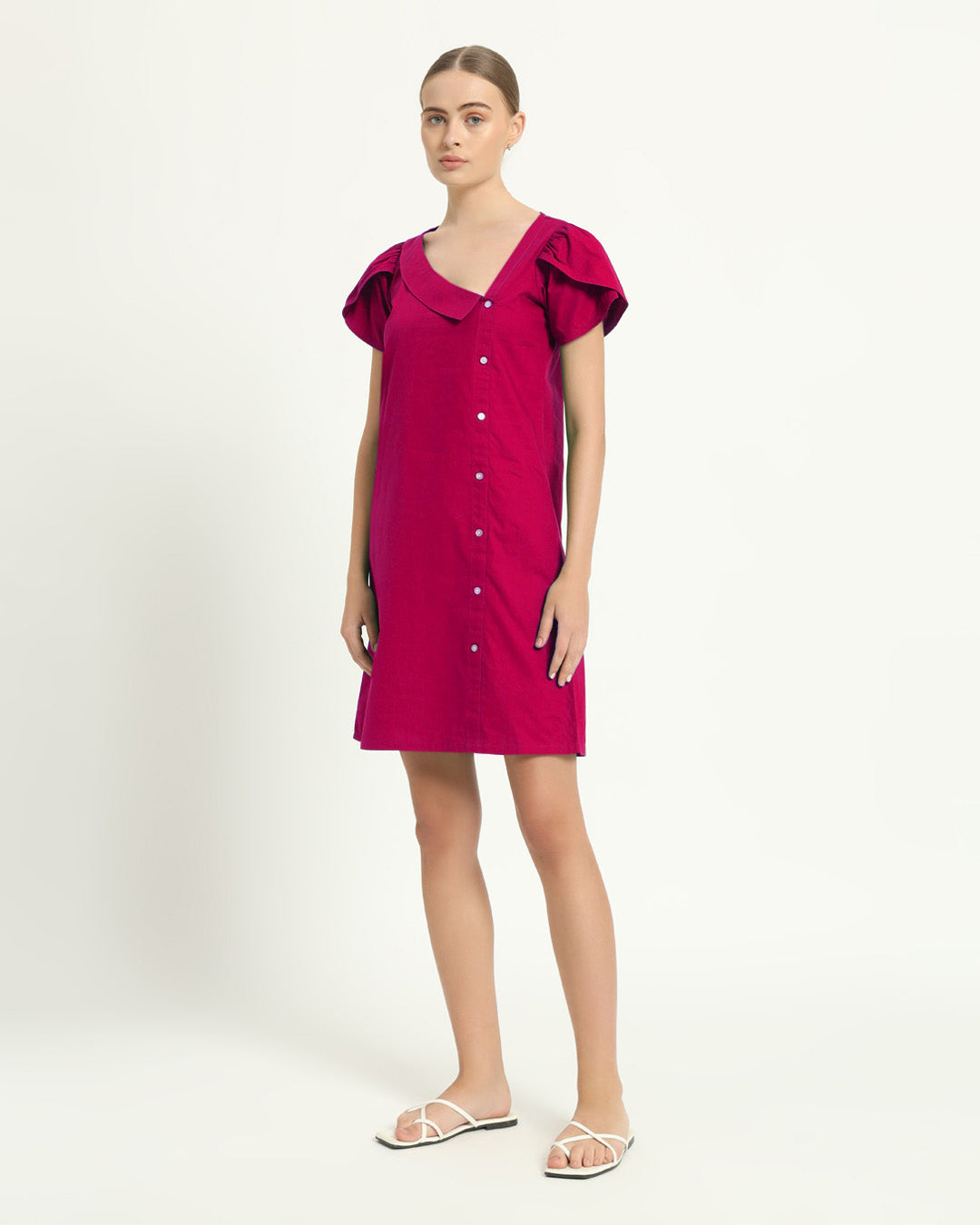 The Krensdorf Berry Cotton Dress