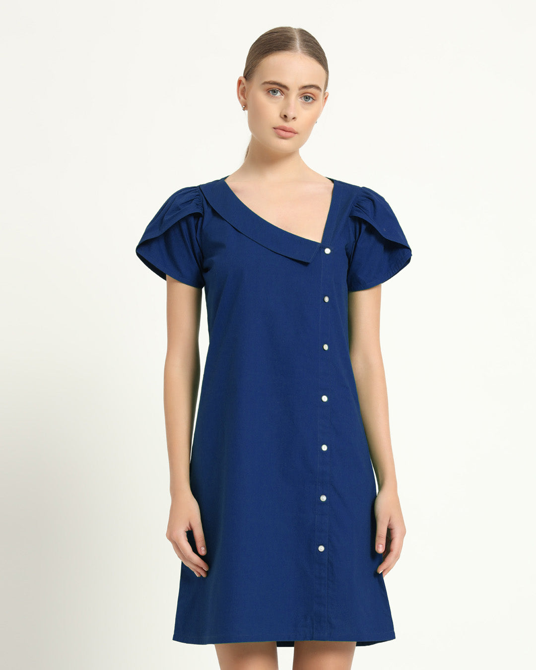 The Krensdorf Cobalt Cotton Dress