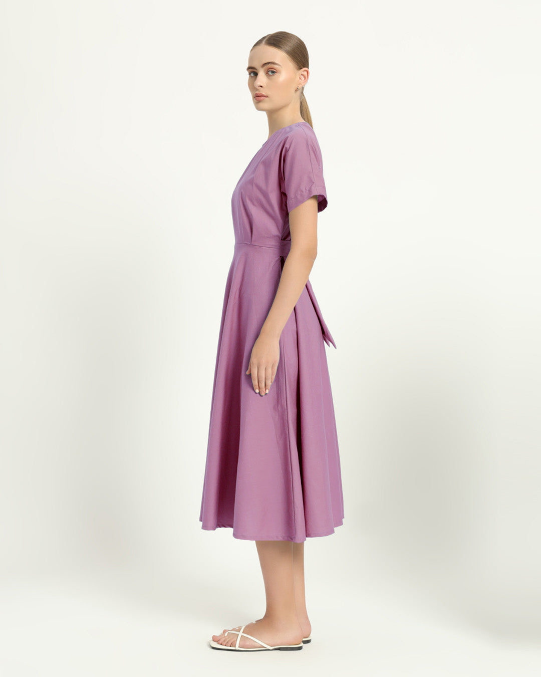 The Griffen Purple Swirl Cotton Dress