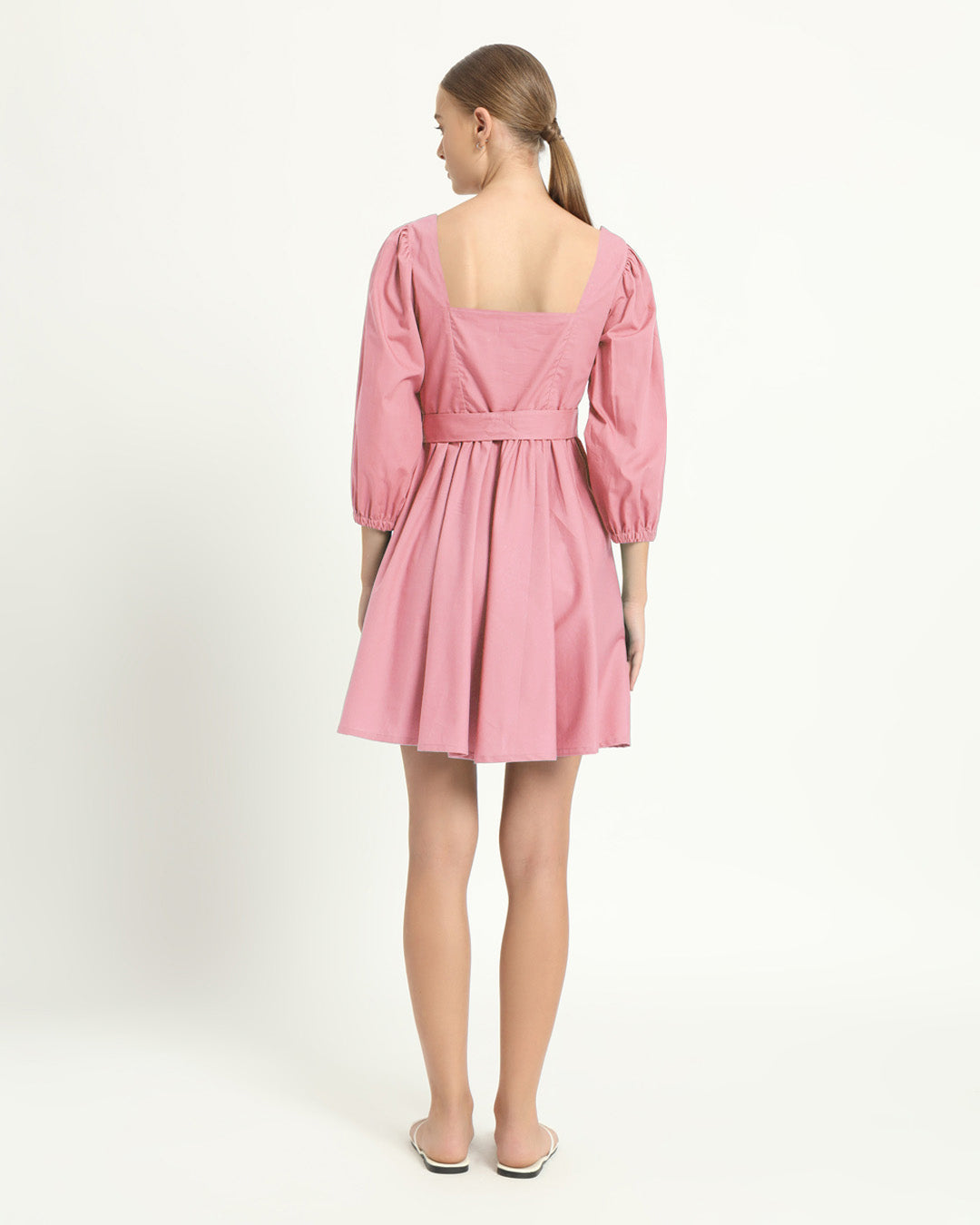 The Berry Fondant Pink Cotton Dress