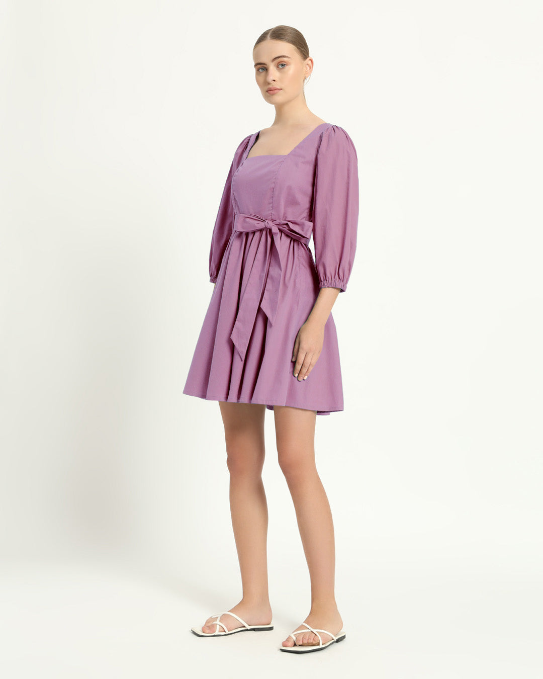 The Winklern Purple Swirl Cotton Dress