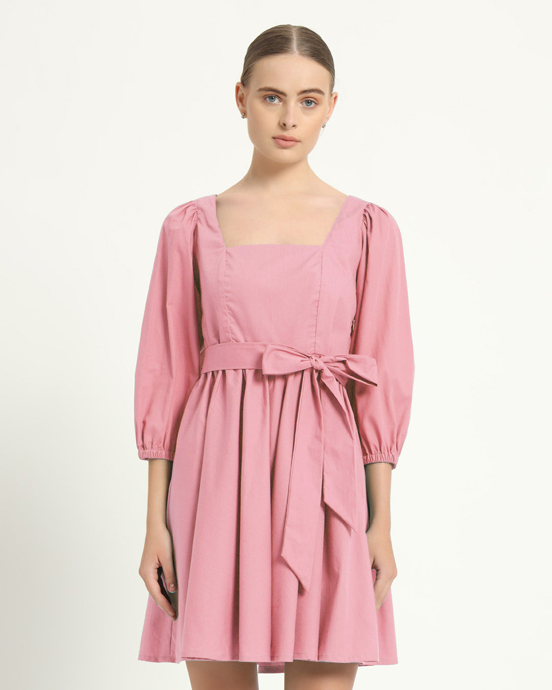 The Berry Fondant Pink Cotton Dress