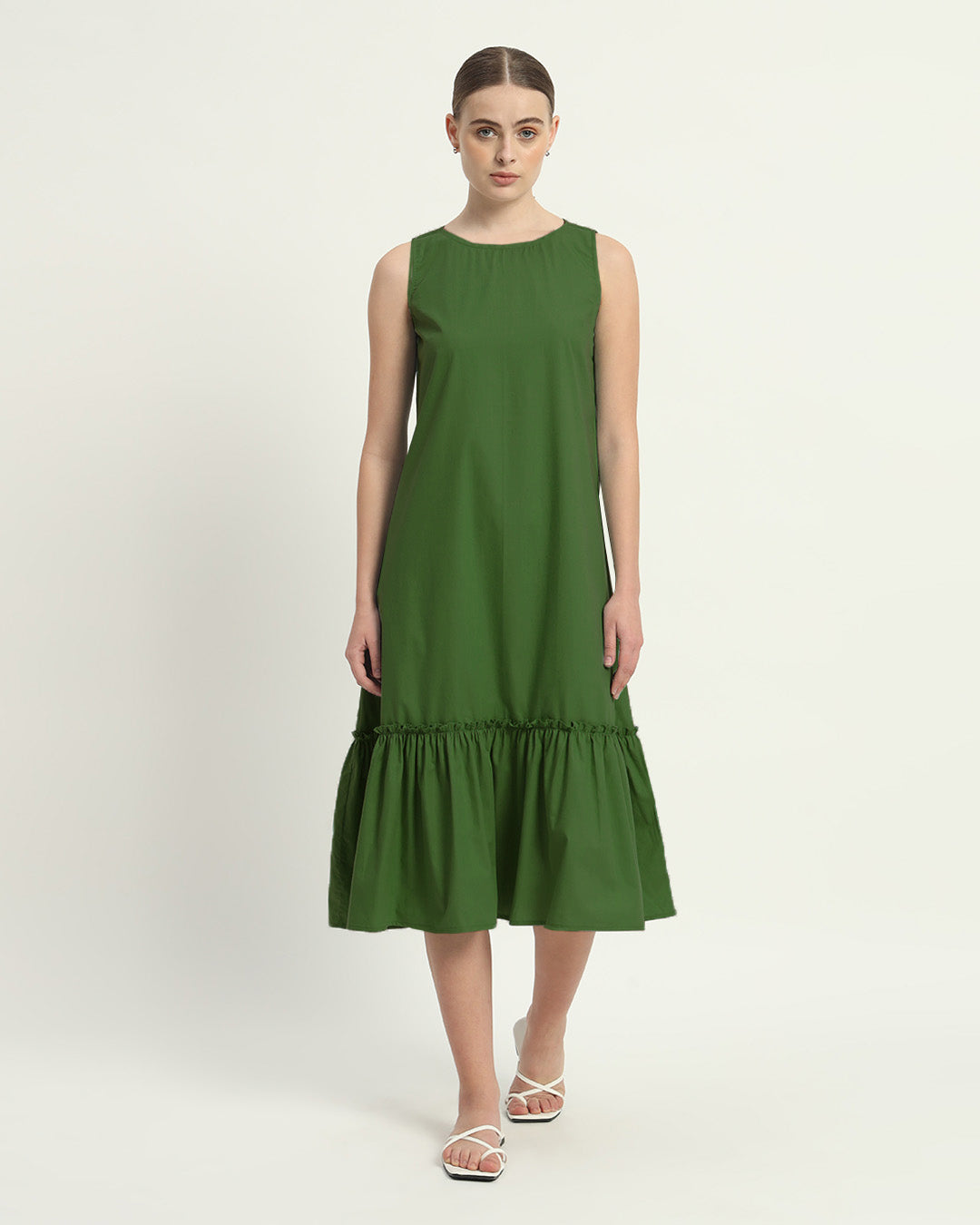 The Millis Emerald Cotton Dress