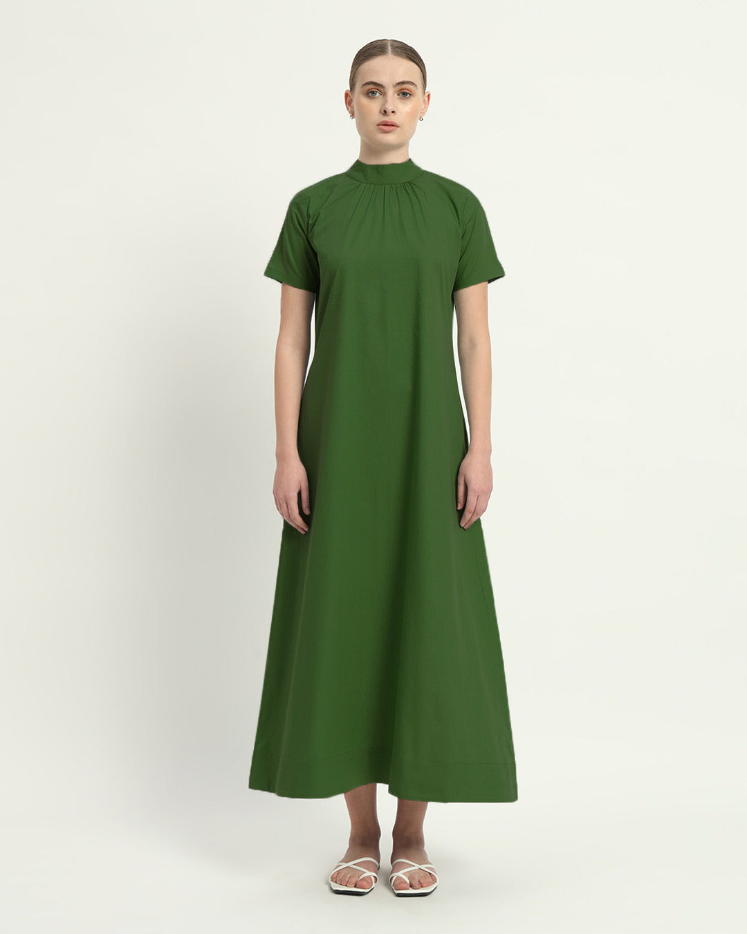 The Hermon Emerald Cotton Dress