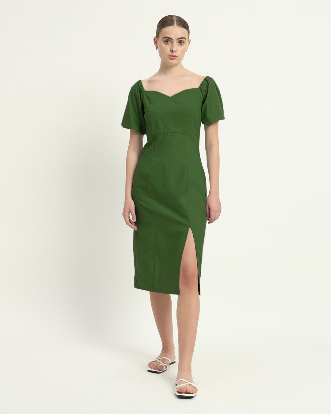 The Erwin Emerald Cotton Dress