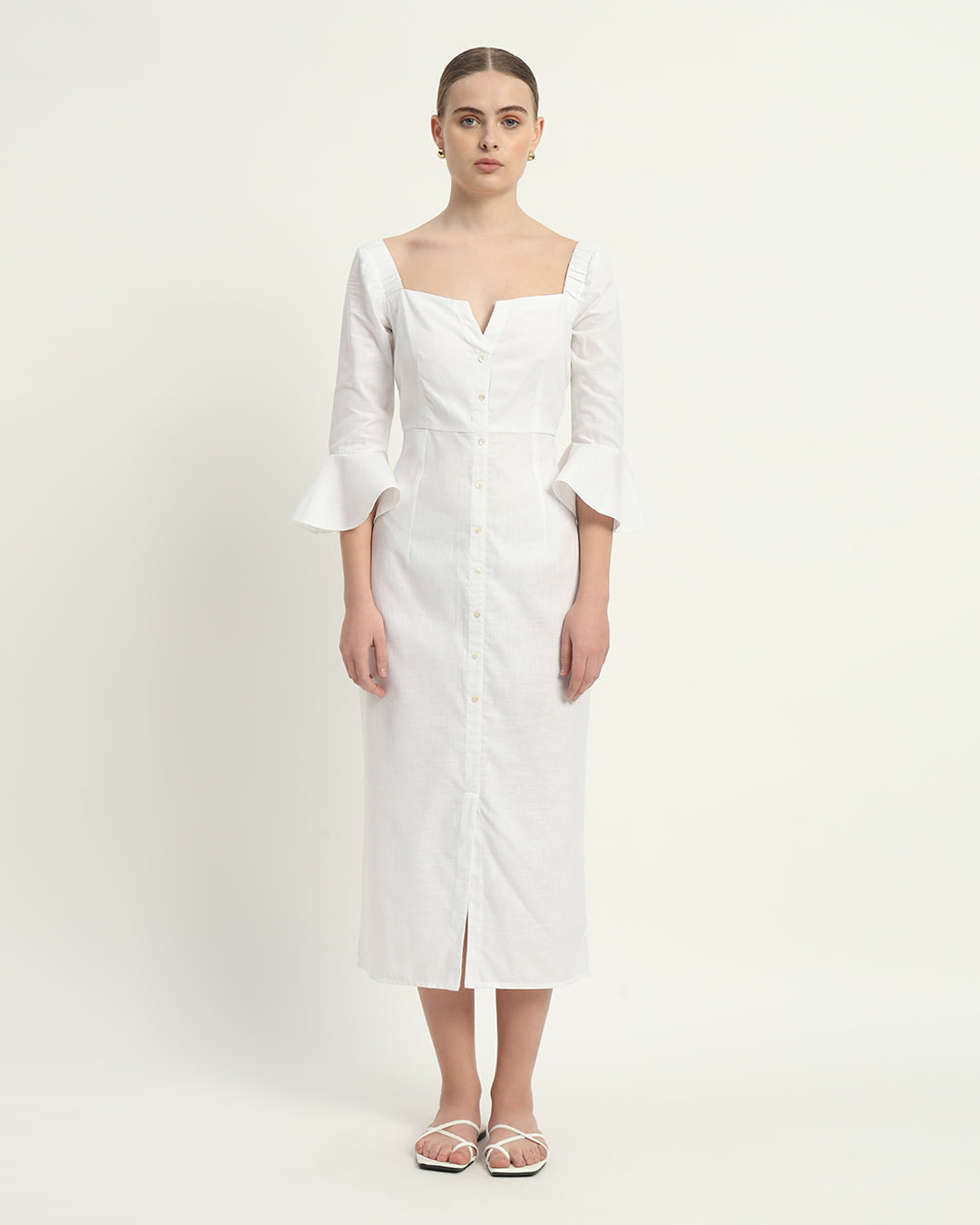 The Rosendale Daisy White Linen Dress