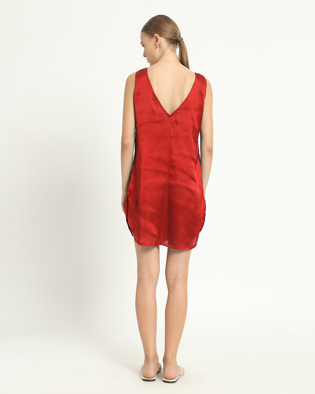 Satin Serenity Scarlet Red Night Dress