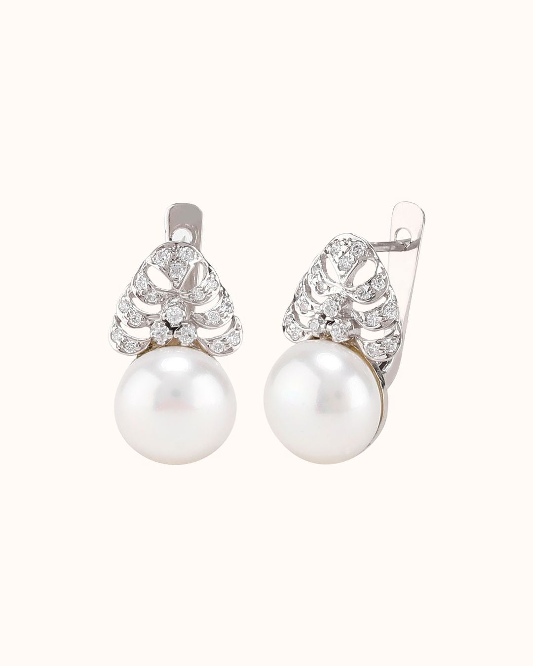 B'dazzling in white Pearl Earrings