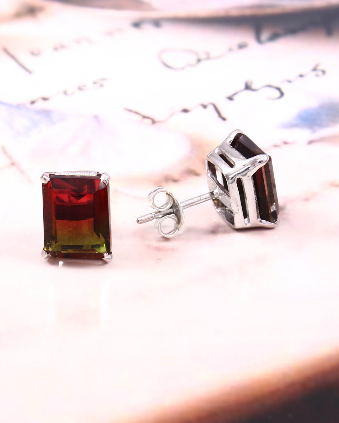 Octa Studs in Tourmaline