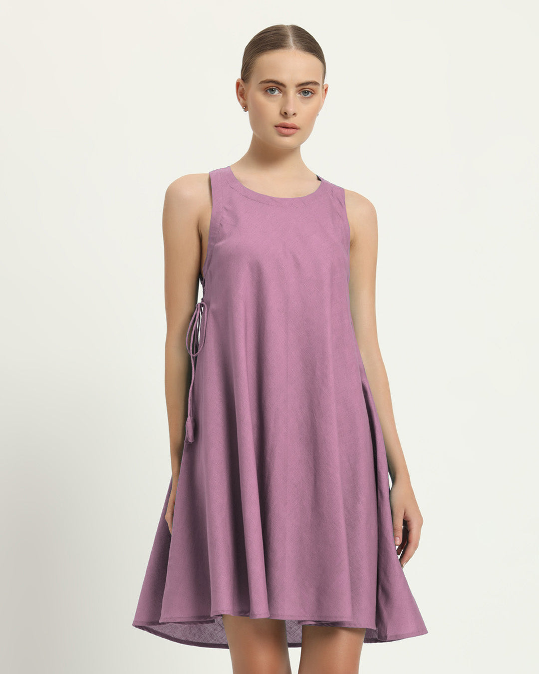 The Rhede Purple Swirl Cotton Dress