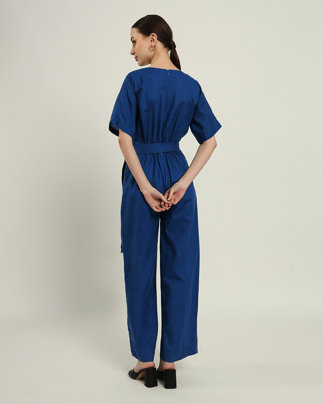 Sunny Things V Neck Cobalt Jumpsuit