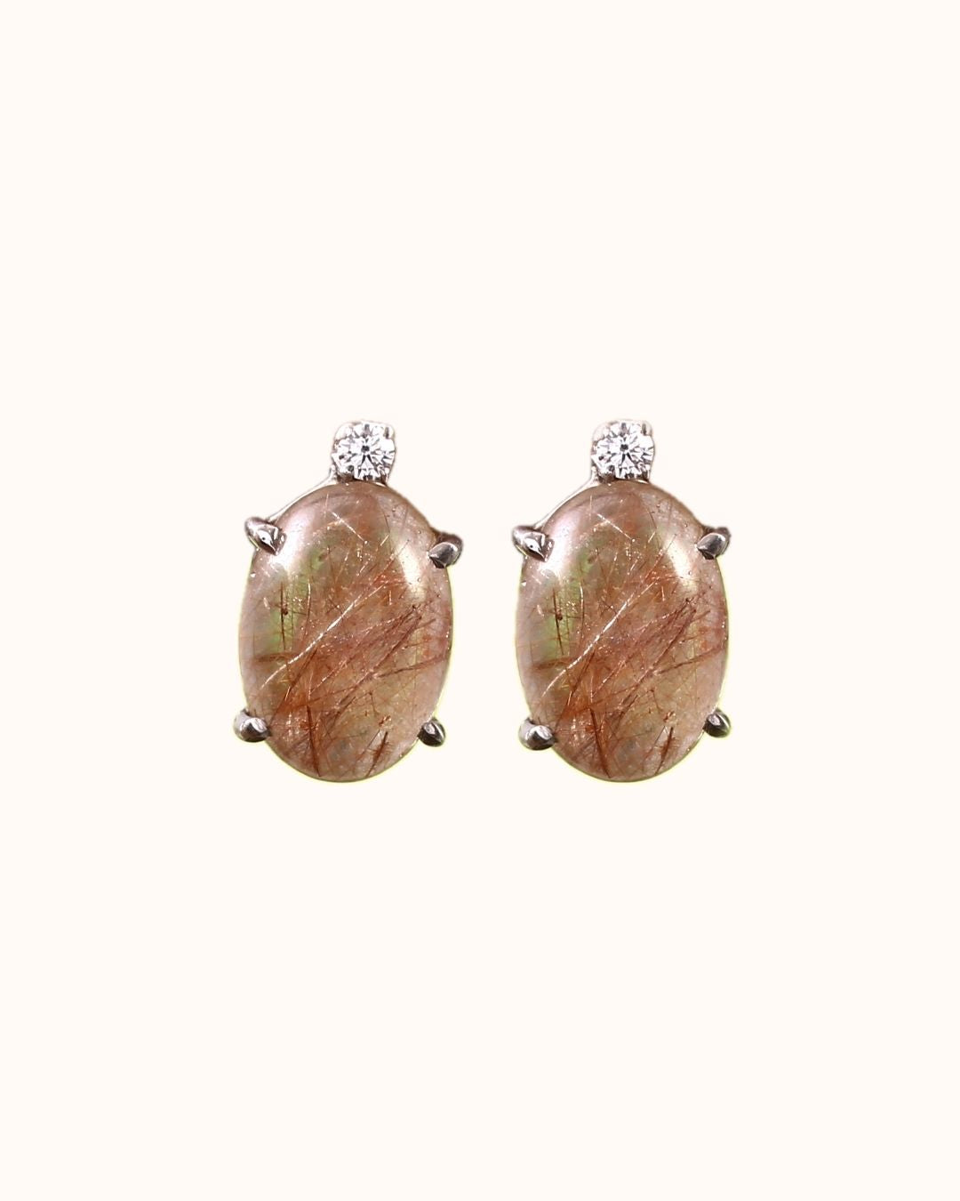 Shooting Star Earrings in Golden Rutile