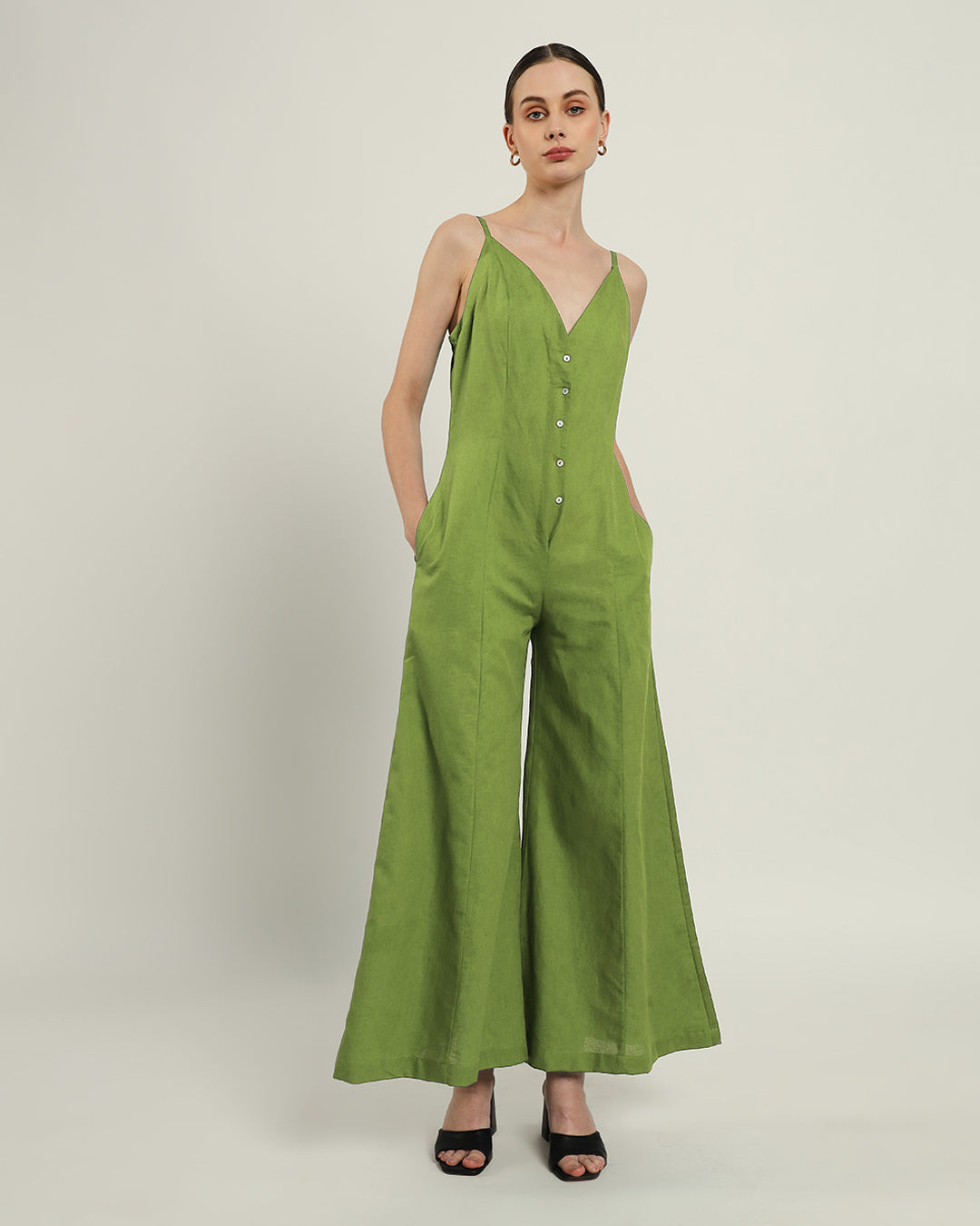 Midday High Flared Fern Jumpsuit