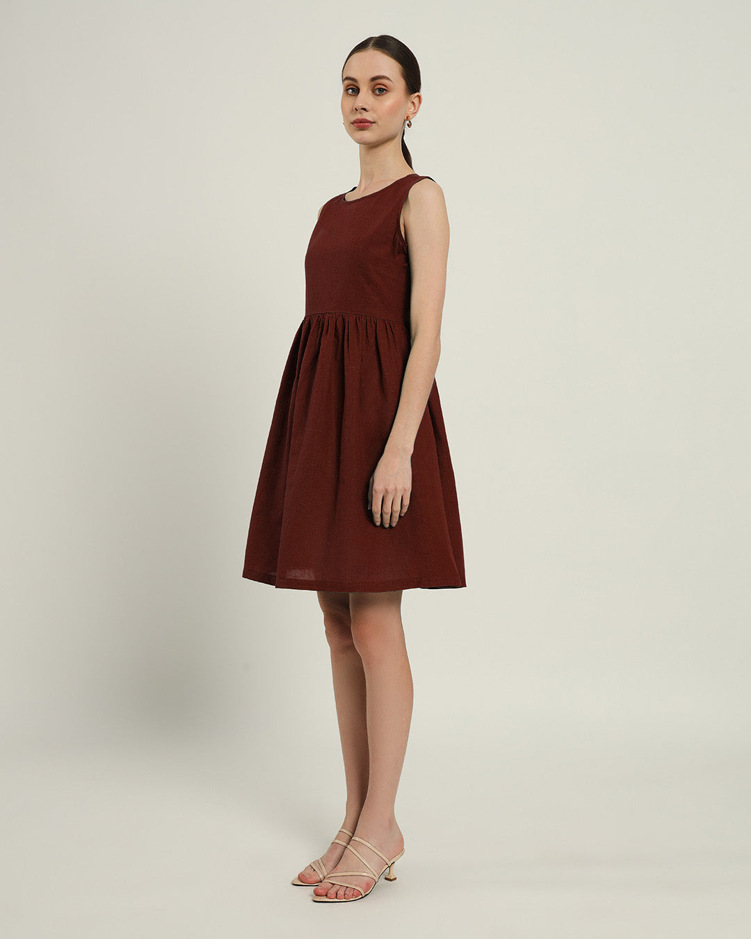 The Chania Rouge Cotton Dress