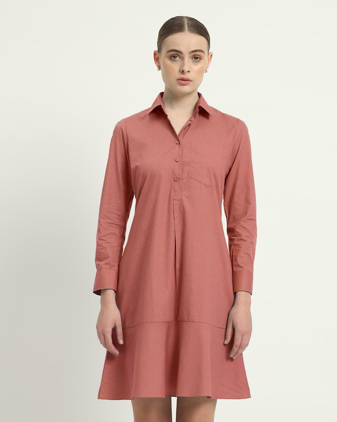 The Lyon Ivory Pink Cotton Dress