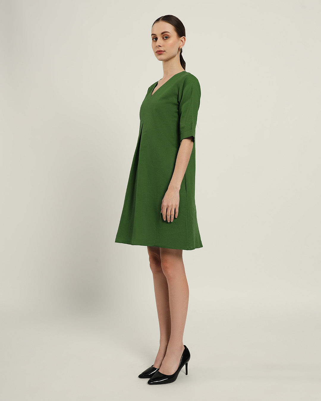 The Giza Emerald Cotton Dress