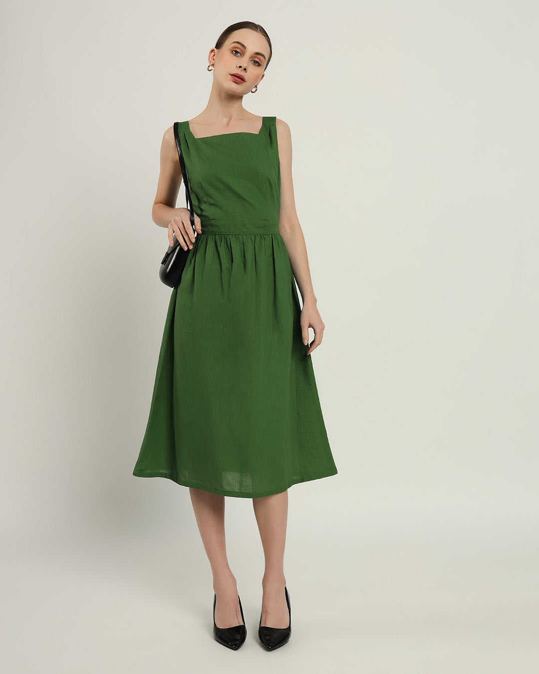 The Mihara Emerald Cotton Dress