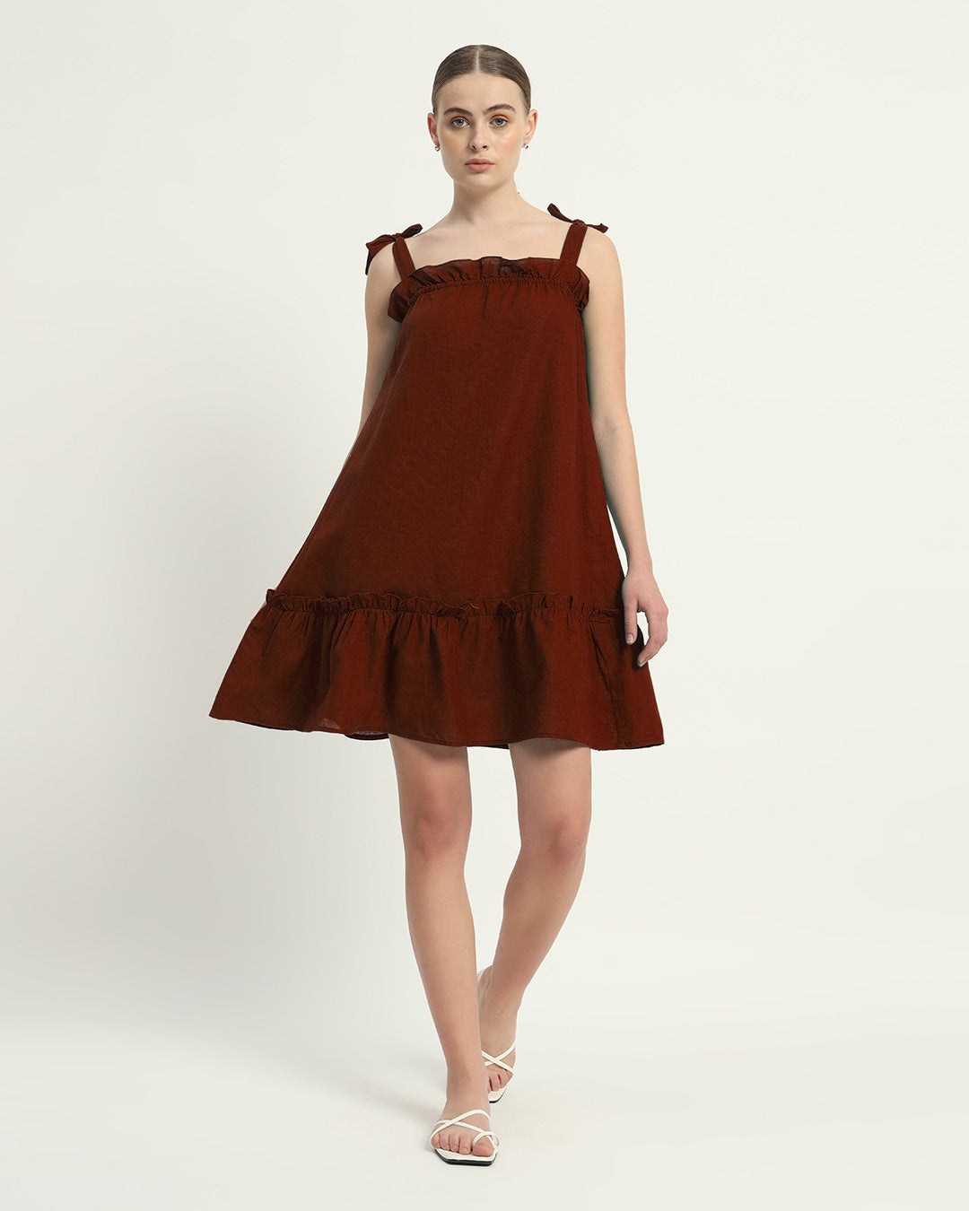 The Amalfi Rouge Cotton Dress