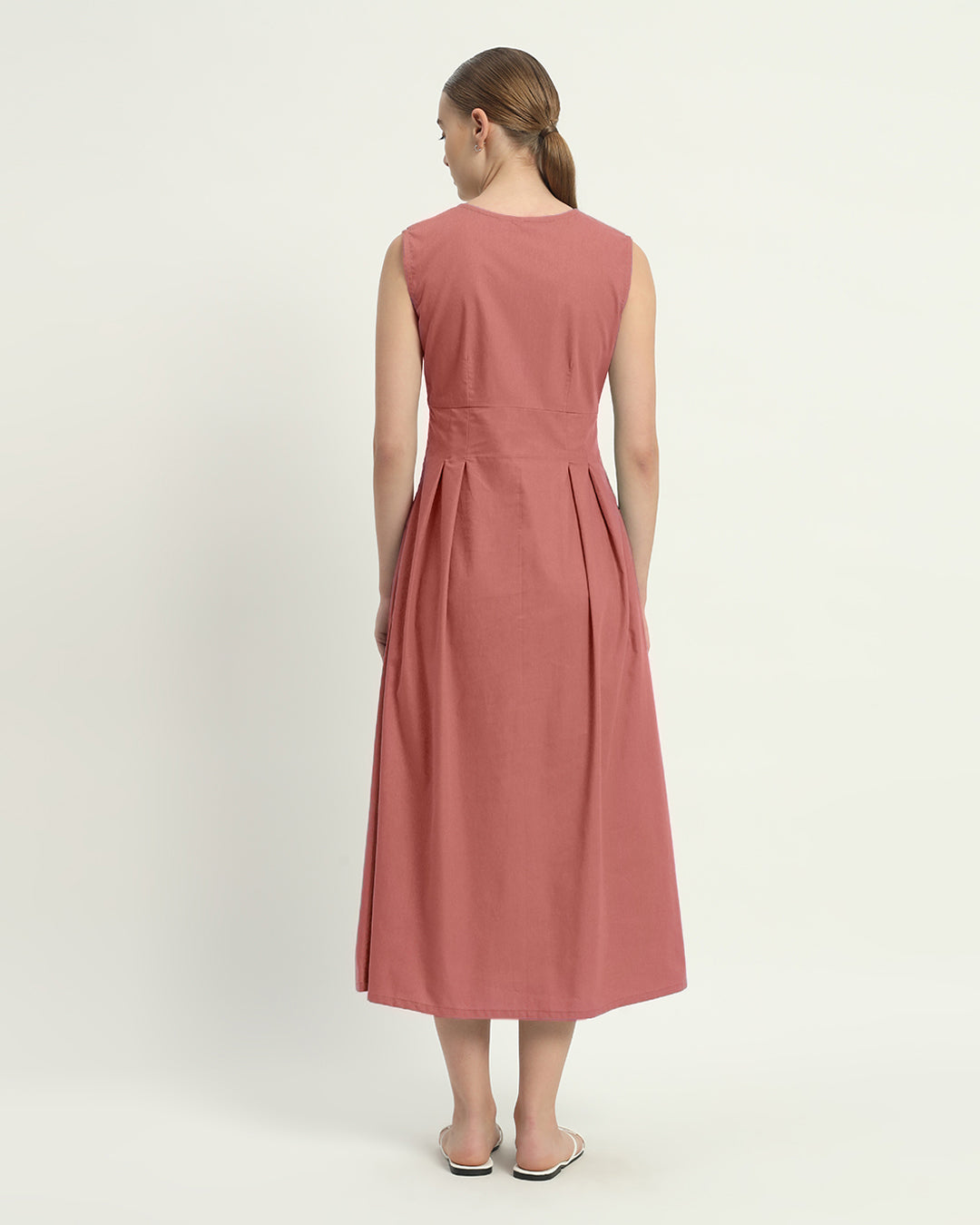 The Mendoza  Ivory Pink Cotton Dress