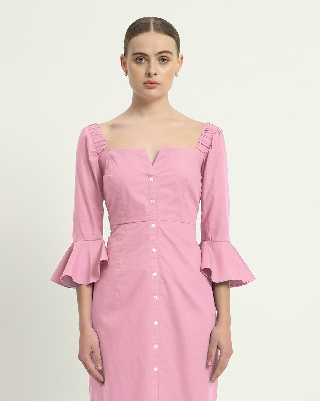 The Rosendale Fondant Pink Cotton Dress