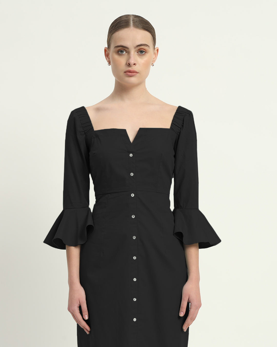 The Rosendale Noir Cotton Dress