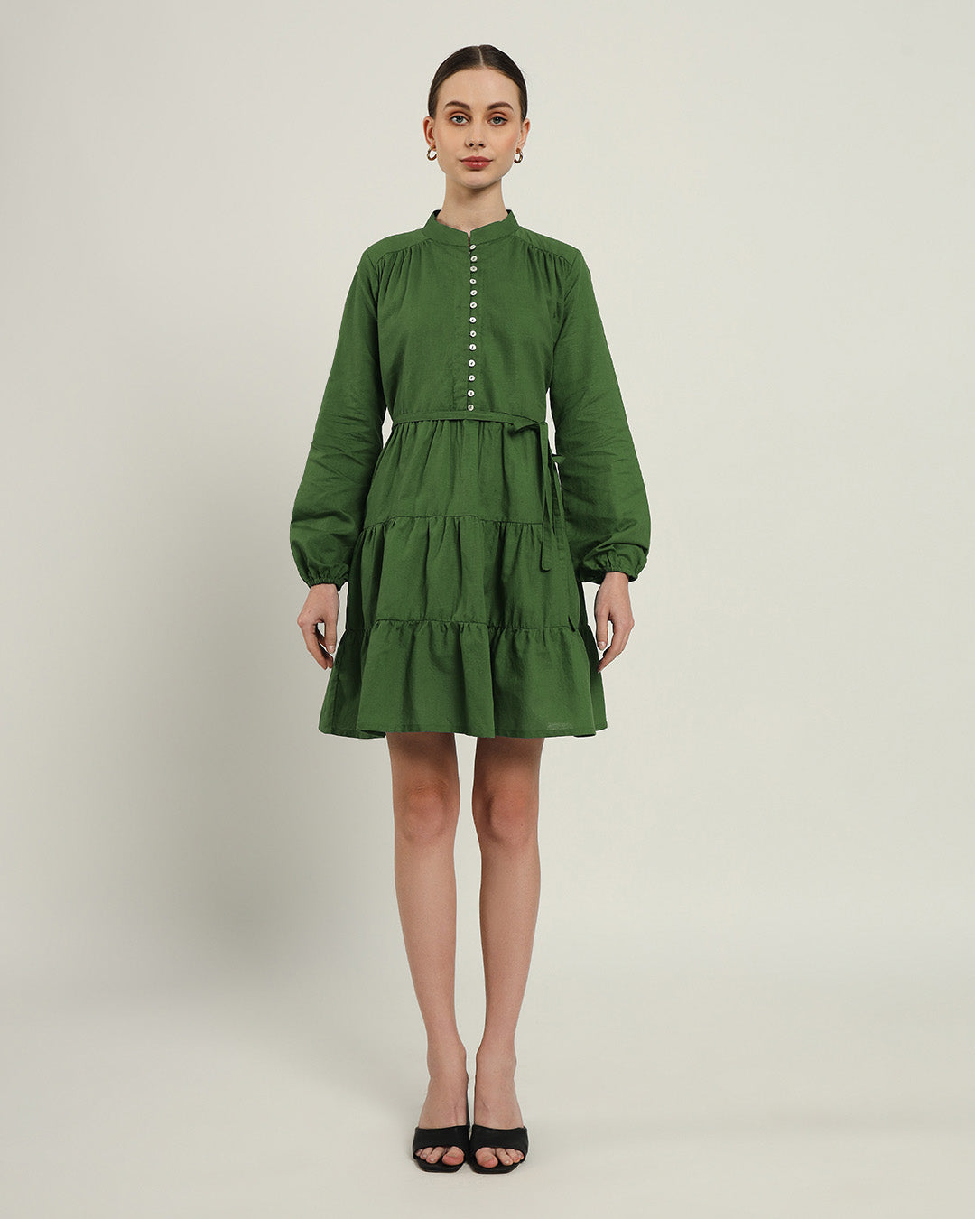 The Ely Emerald Cotton Dress