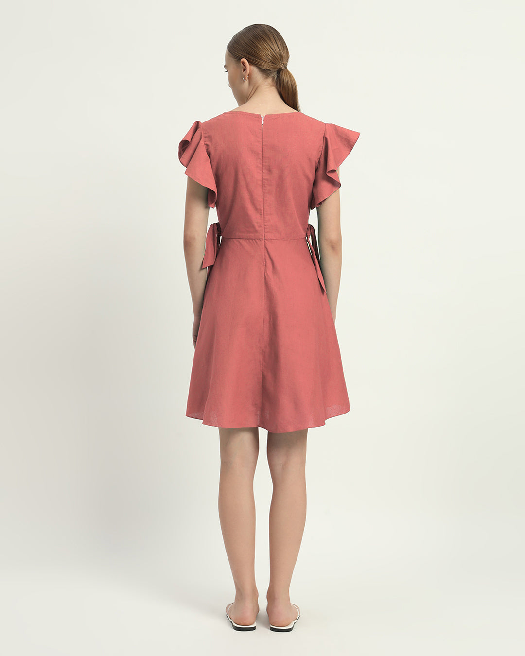 The Fairlie  Ivory Pink Cotton Dress