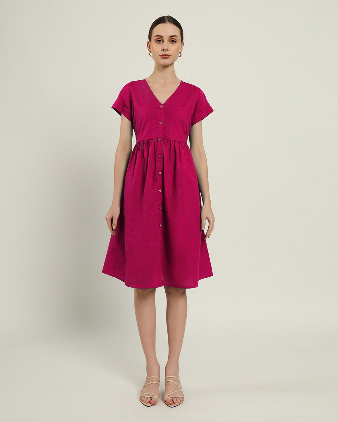 The Valence Berry Cotton Dress
