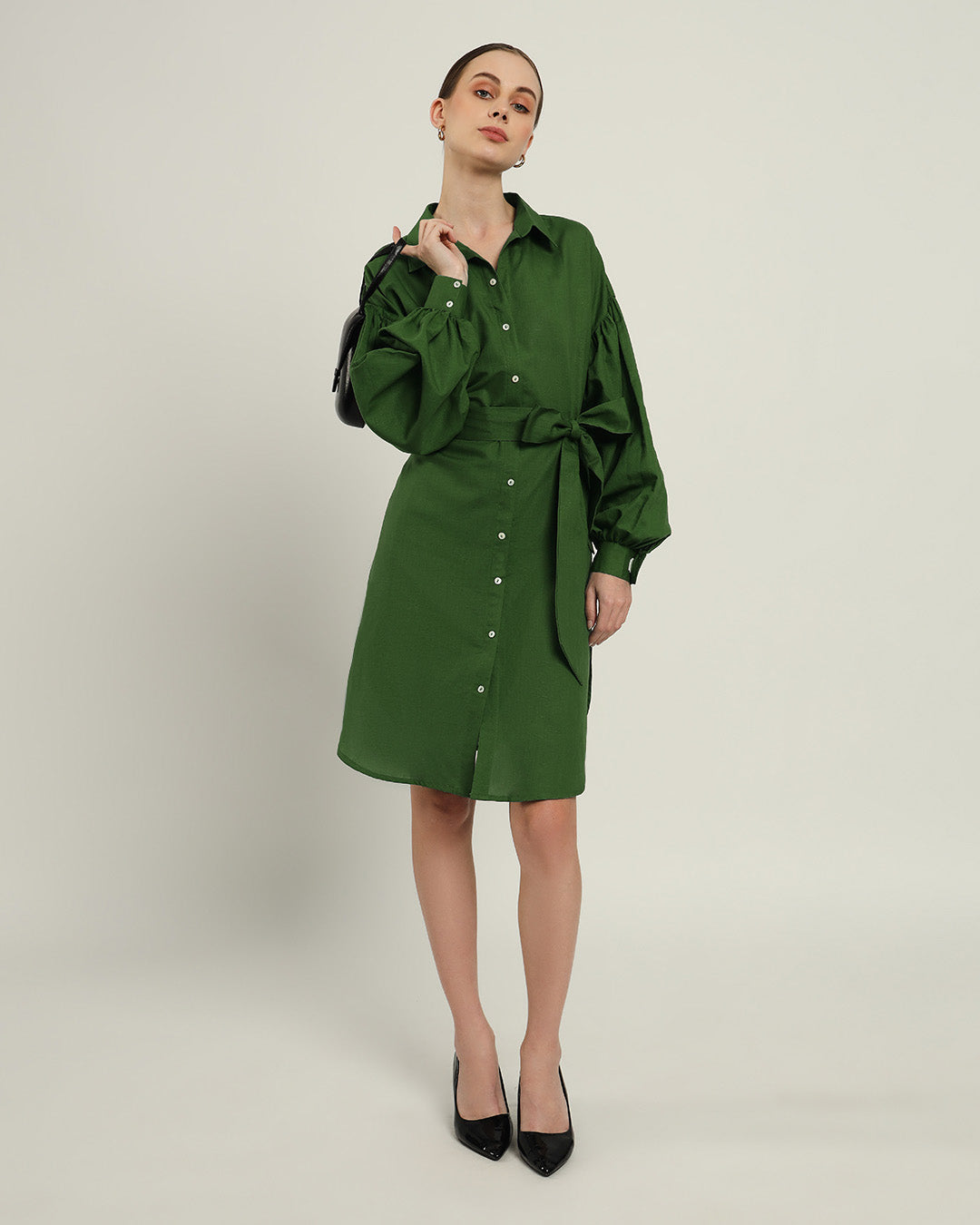 The Derby Emerald Cotton Dress