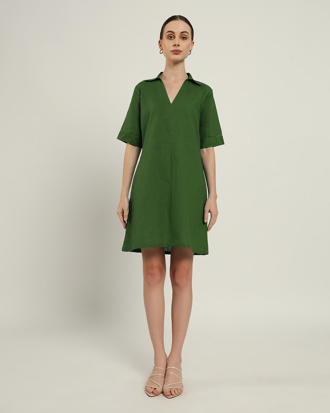 The Ermont Emerald Cotton Dress