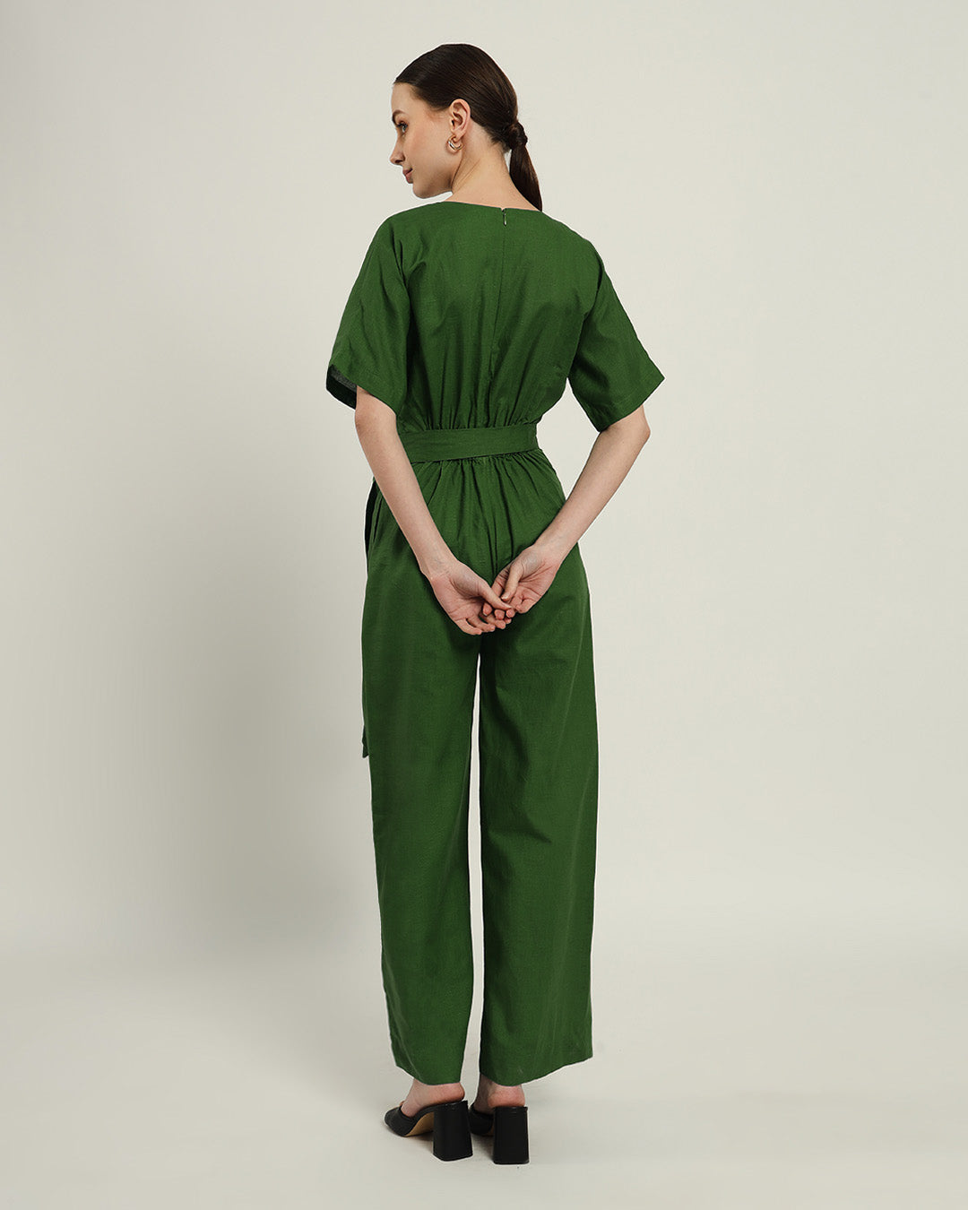 Sunny Things V Neck Emerald Jumpsuit