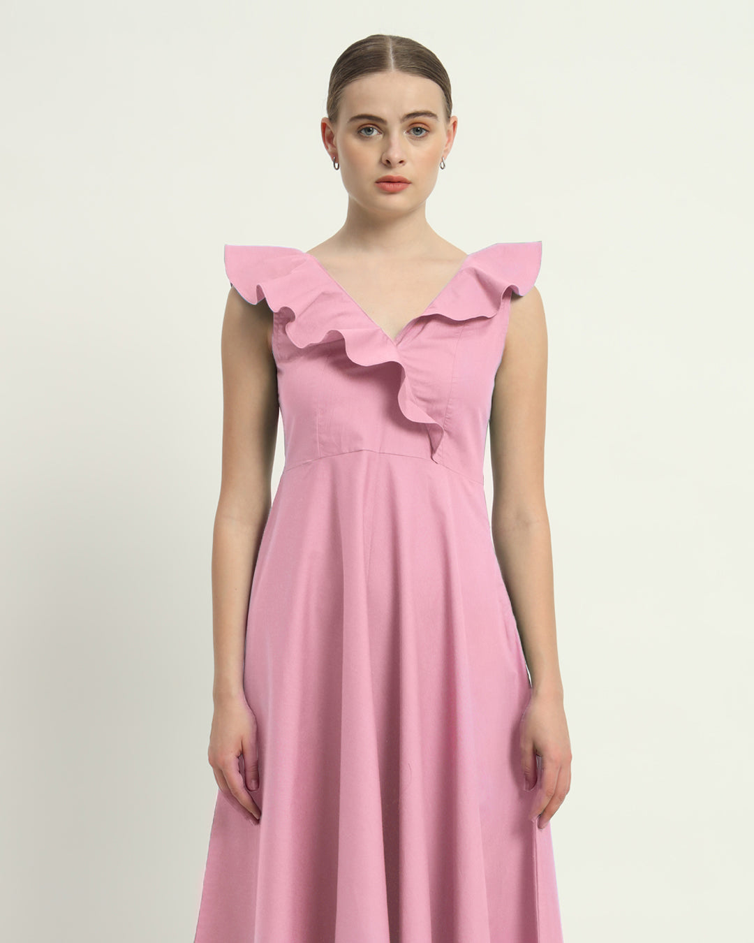 The Albany Fondant Pink Cotton Dress
