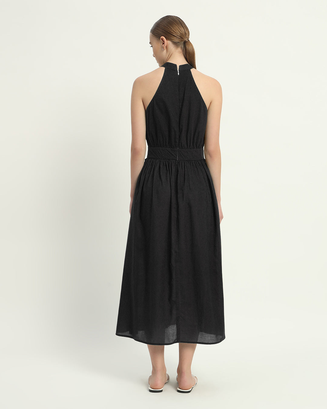 The Massena Noir Cotton Dress