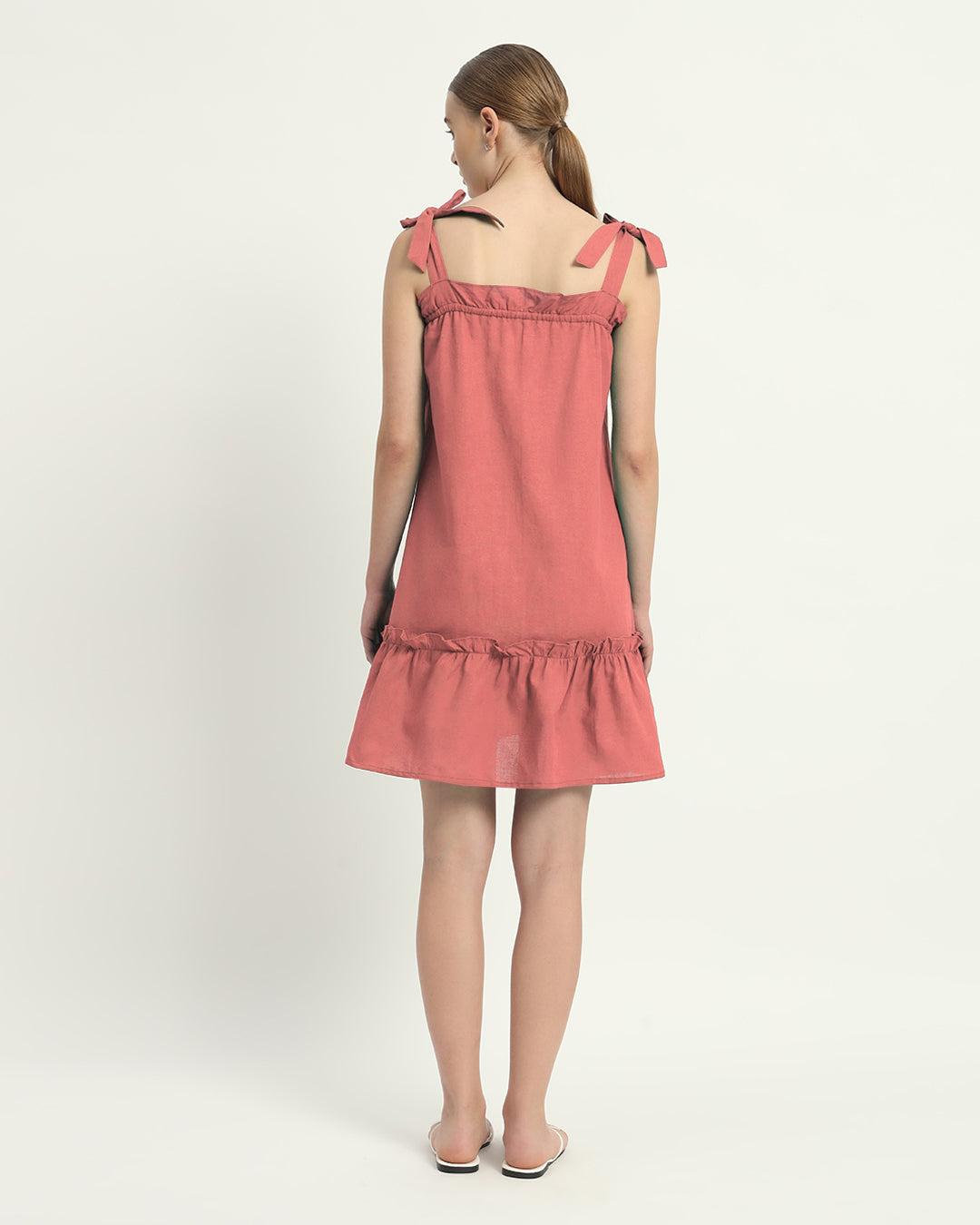 The Amalfi  Ivory Pink  Cotton Dress
