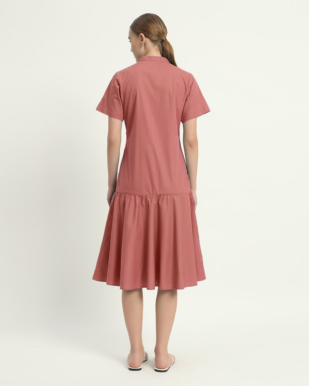 The Melrose  Ivory Pink Cotton Dress