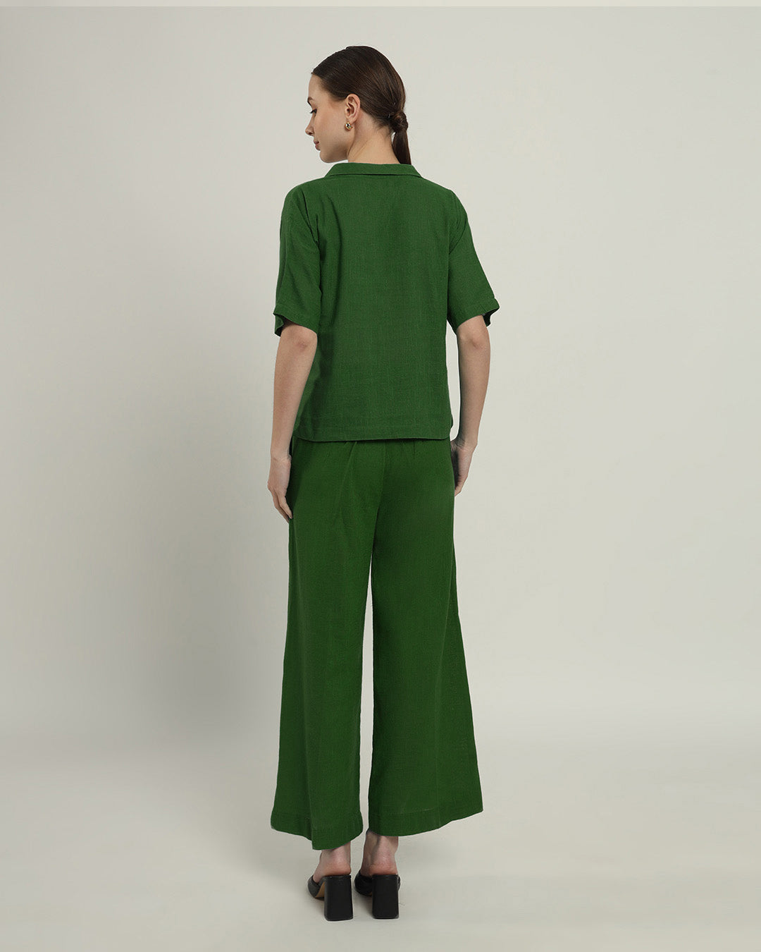 Feeling Easy Collar Neck Emerald Top (Without Bottoms)