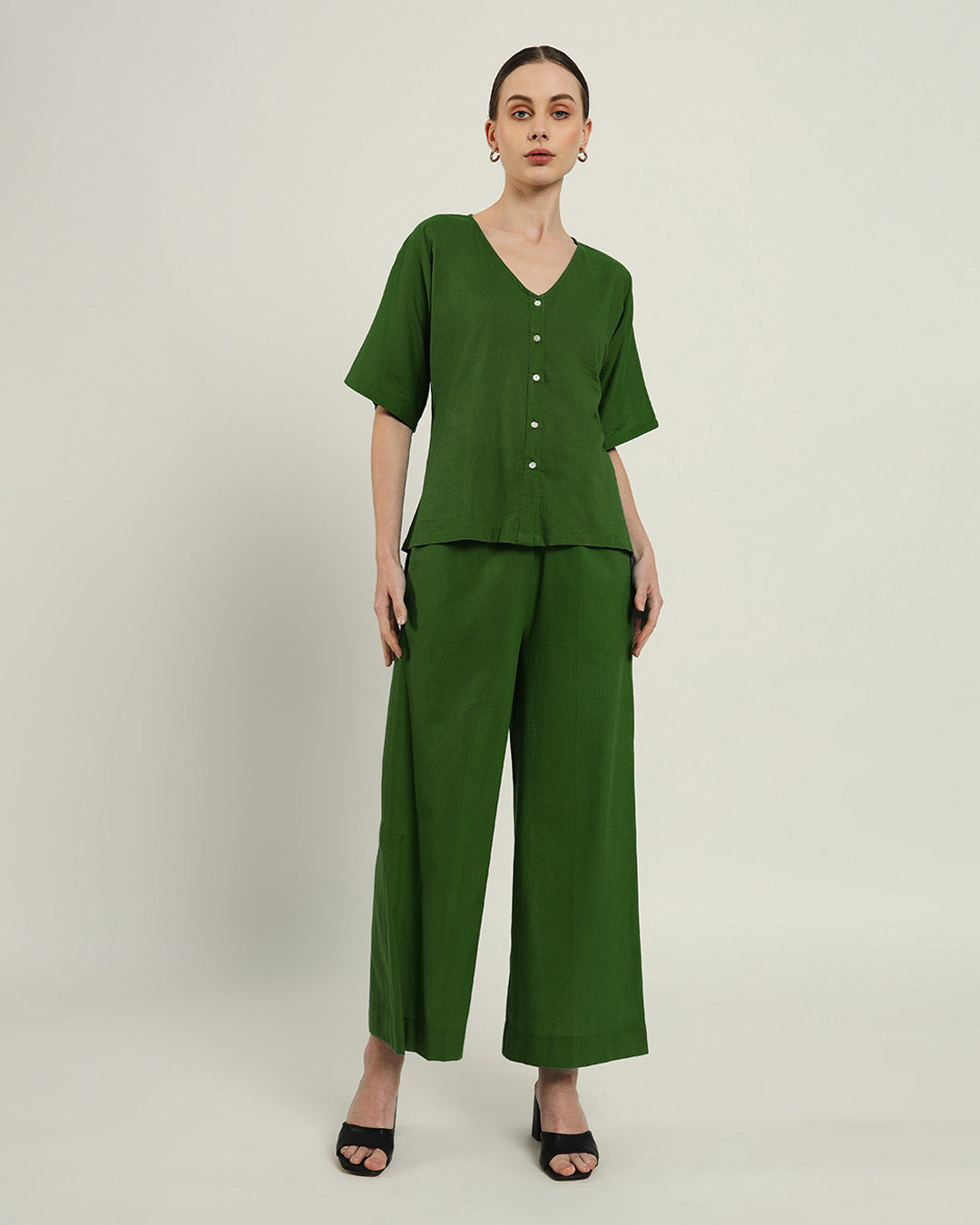 Metro Mode Shirt Emerald Top (Without Bottoms)