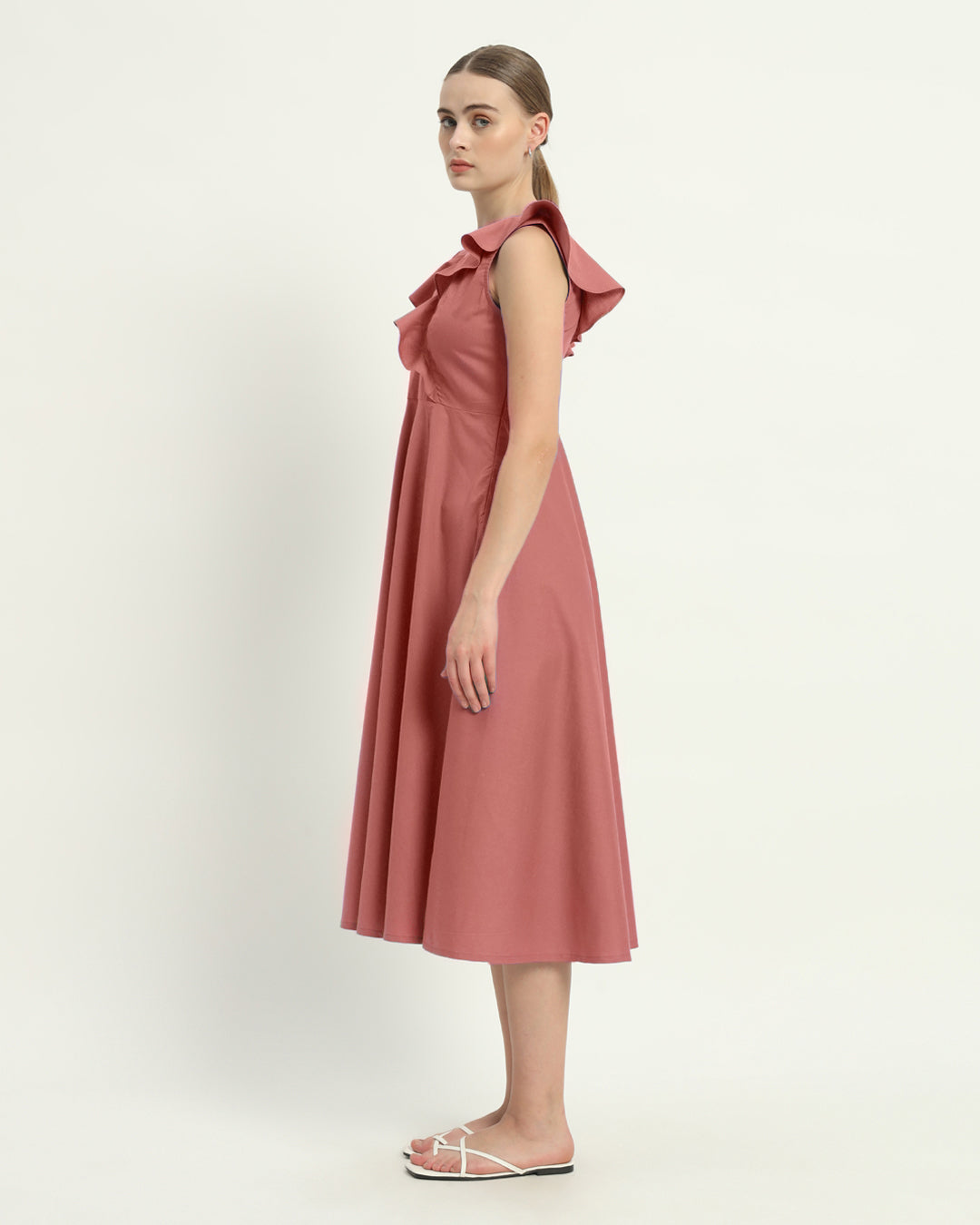 The Albany  Ivory Pink  Cotton Dress