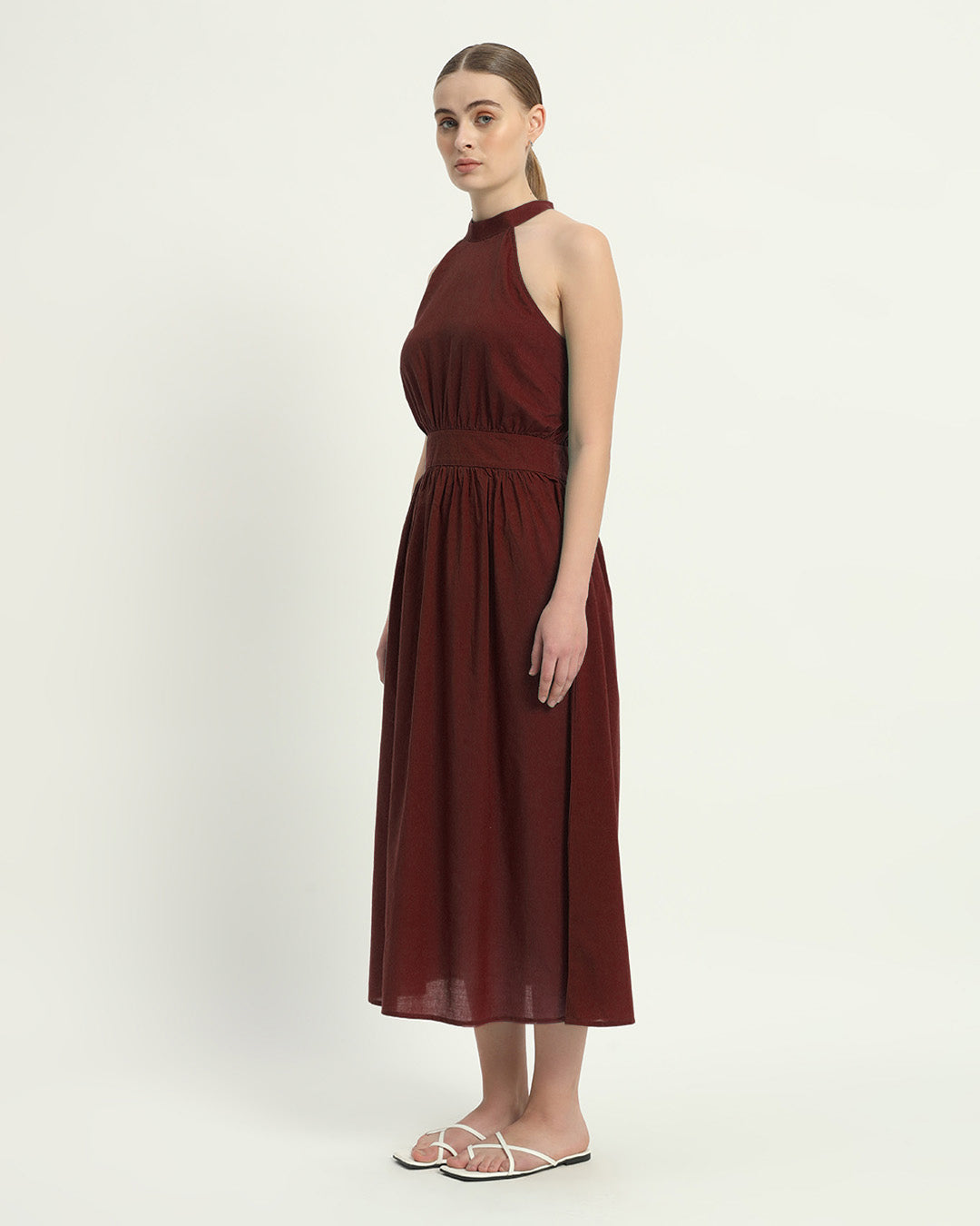 The Massena Rouge Cotton Dress