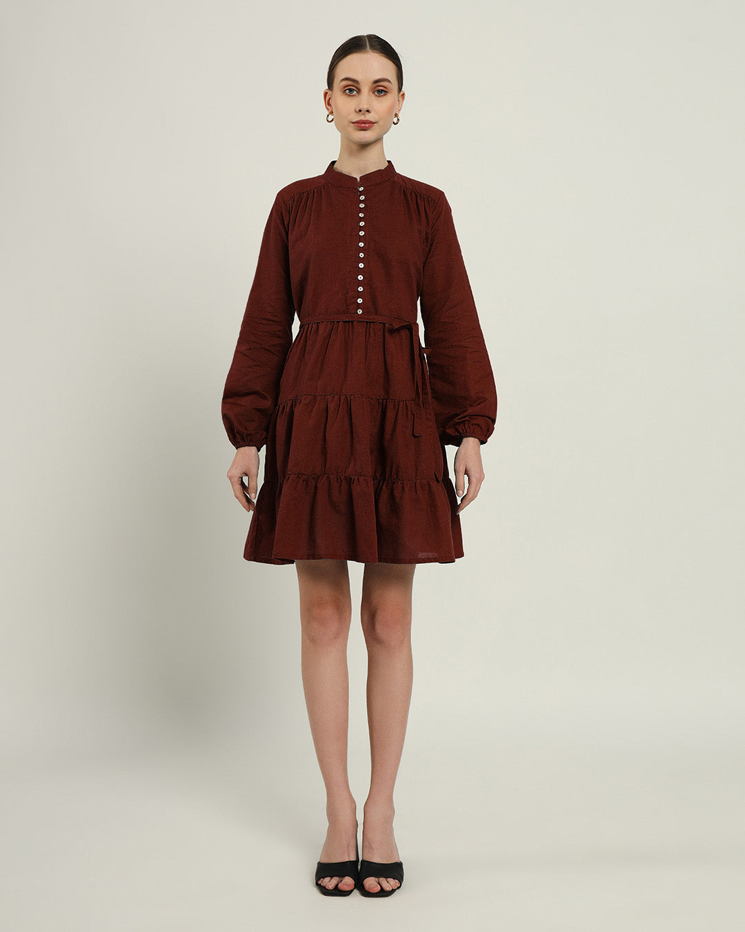 The Ely Rouge Cotton Dress